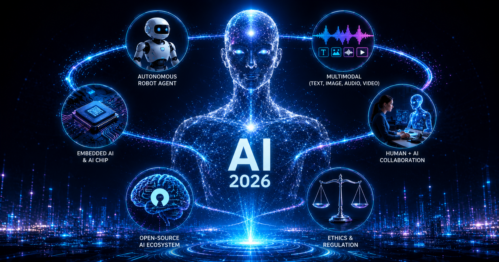 IA em 2026: As 6 Tendências que Vão Transformar a Tecnologia (e o Seu Dia a Dia)